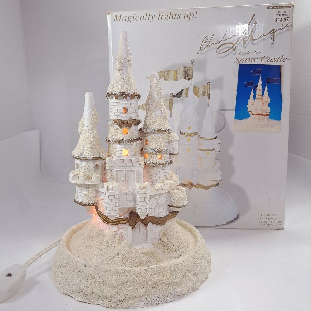 Vintage Trendmasters Snow Castle Christmas Magic Ceramic Light Up #7669 1997